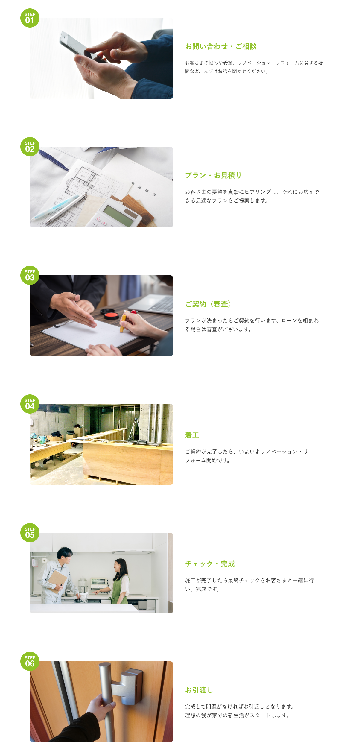 リノベーション・リフォームの流れ