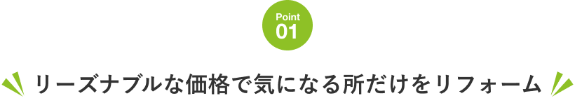リーズナブルな価格で気になる所だけをリフォーム